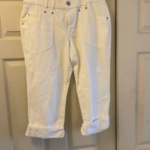 Jean Capris size 12 off white